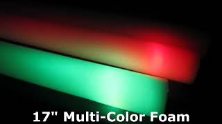 LED Foam Sticks - 18 Foam Glow Sticks - 6 Mode Multi-color