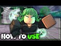 How to use new tatsumaki expulsive push and how to use new air variant  the strongest battlegrounds