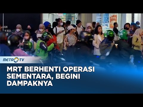 Jatuhnya Material Besi Membuat MRT Berhenti Beroperasi Sementara