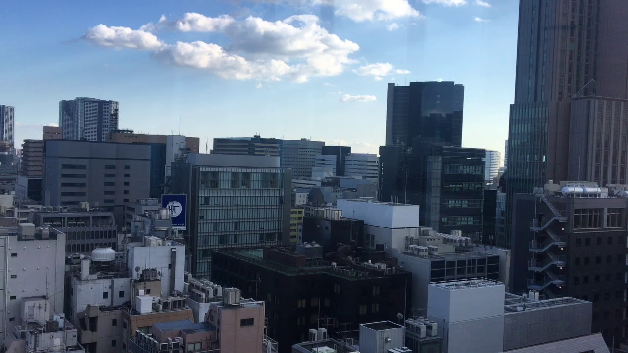 東京 銀座 ビルの屋上からの景色 夕刻の流れる雲の様子 Japan Trip Tokyo View Ginza At Building Top Youtube