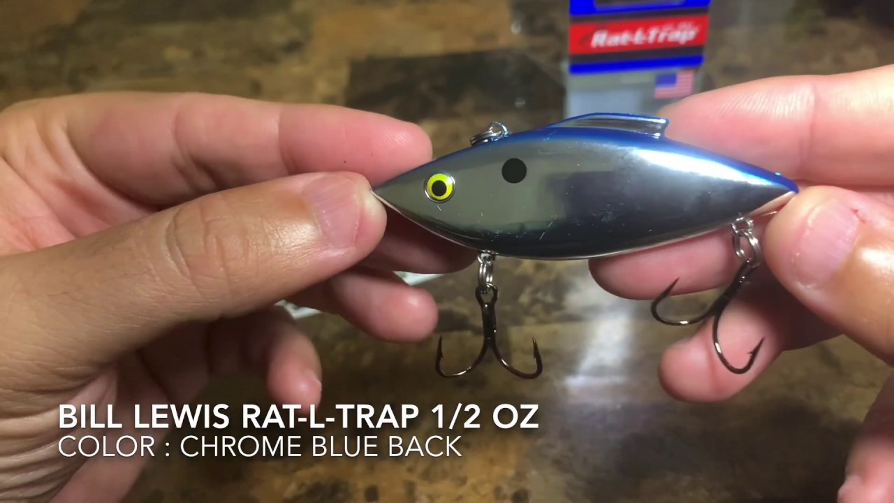 LURE REVIEW - BILL LEWIS KNOCK-N-TRAP CHROME BLUE BACK COLOR 