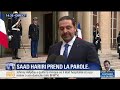 Le premier ministre dmissionnaire du liban saad hariri remercie emmanuel macron pour son soutien