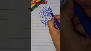 How to draw a flower with letter o k#shorts #viral #trending