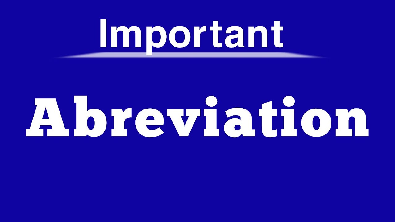 Important Short Forms In English YouTube important-short-forms-in-english-youtube