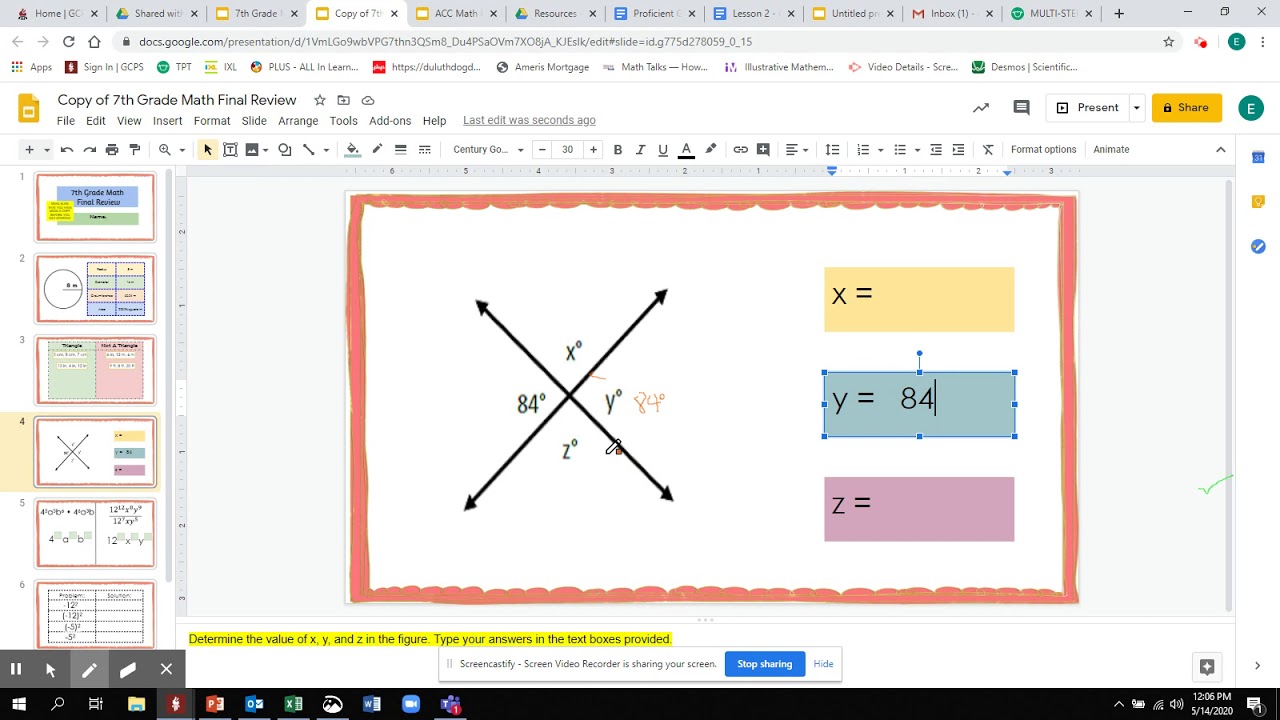 7th Grade Final Exam Review Practice Answers Part 2 - YouTube
