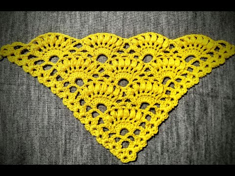 სამკუთხედი შარფი, შარფის ქსოვა, ყაისნაღით ქსოვა, ქსოვის სწავლა, ქსოვის გაკვეთილები