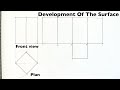 How to develop the surface of a square prism given the diagonal and the height  part 2