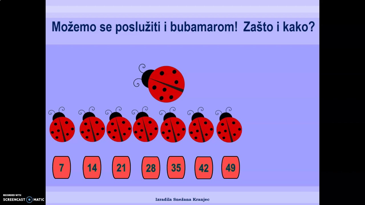 Množenje i dijeljenje brojem 7