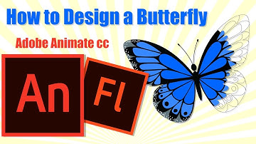 Adobe Animate CC Tutorial| How to Design a Butterfly in animate cc | Adobe Flash tutorials