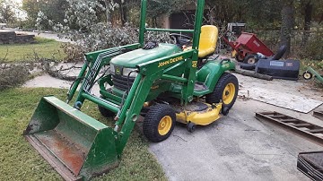 John Deere x495 x475 x485 x595 AWS mounting a 45 FEL loader on