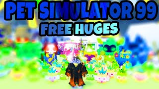 🔴LIVE FREE HUGES, GEMS AND PETS IN PET SIMULATOR 99