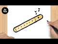 #632 How to Draw a Flute - Easy Drawing Tutorial