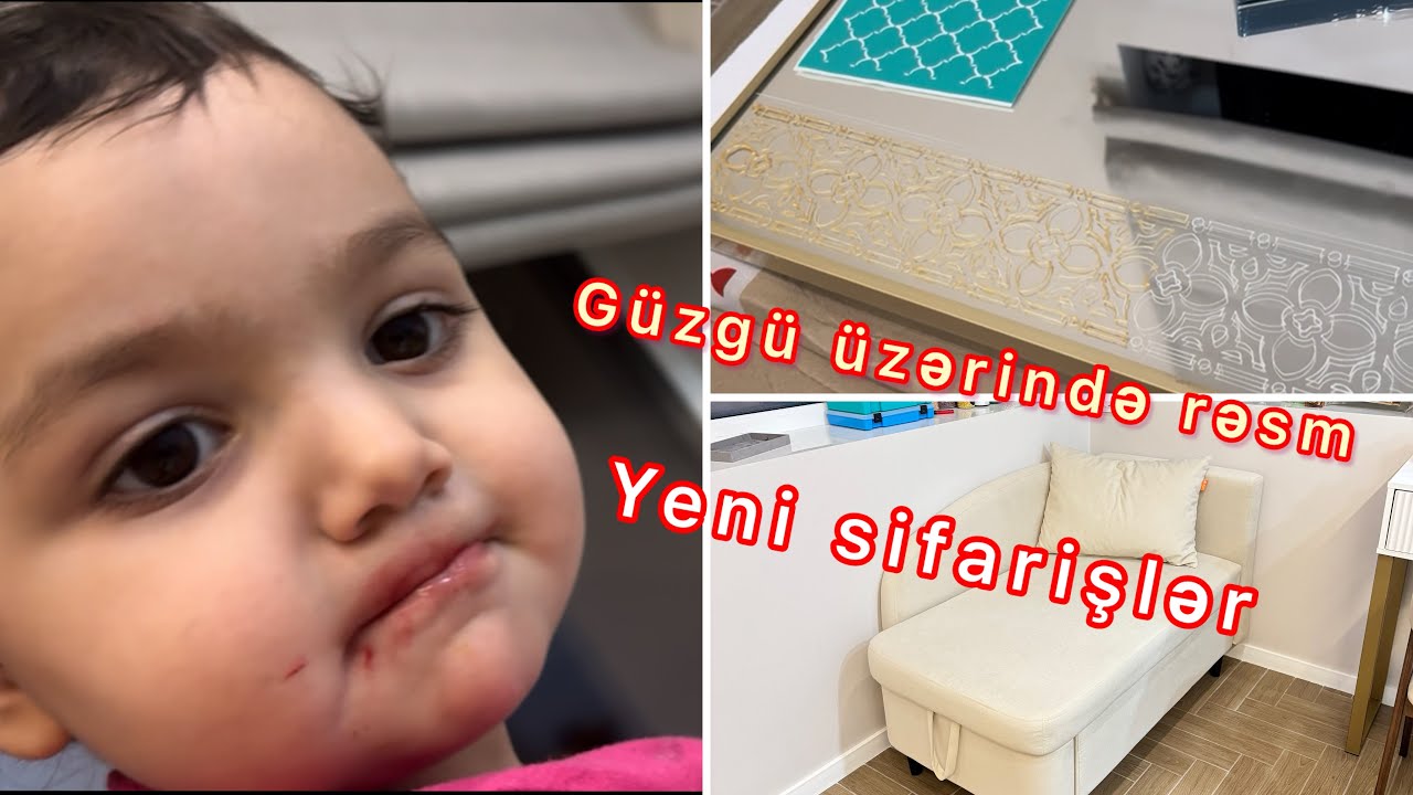 Yeni sifarish acilimi 🛍️ Guzgu uzerinde resm 🎨 Aidanin dodaq boyasi 💄 Bol meslehet bol sohbet 💬 