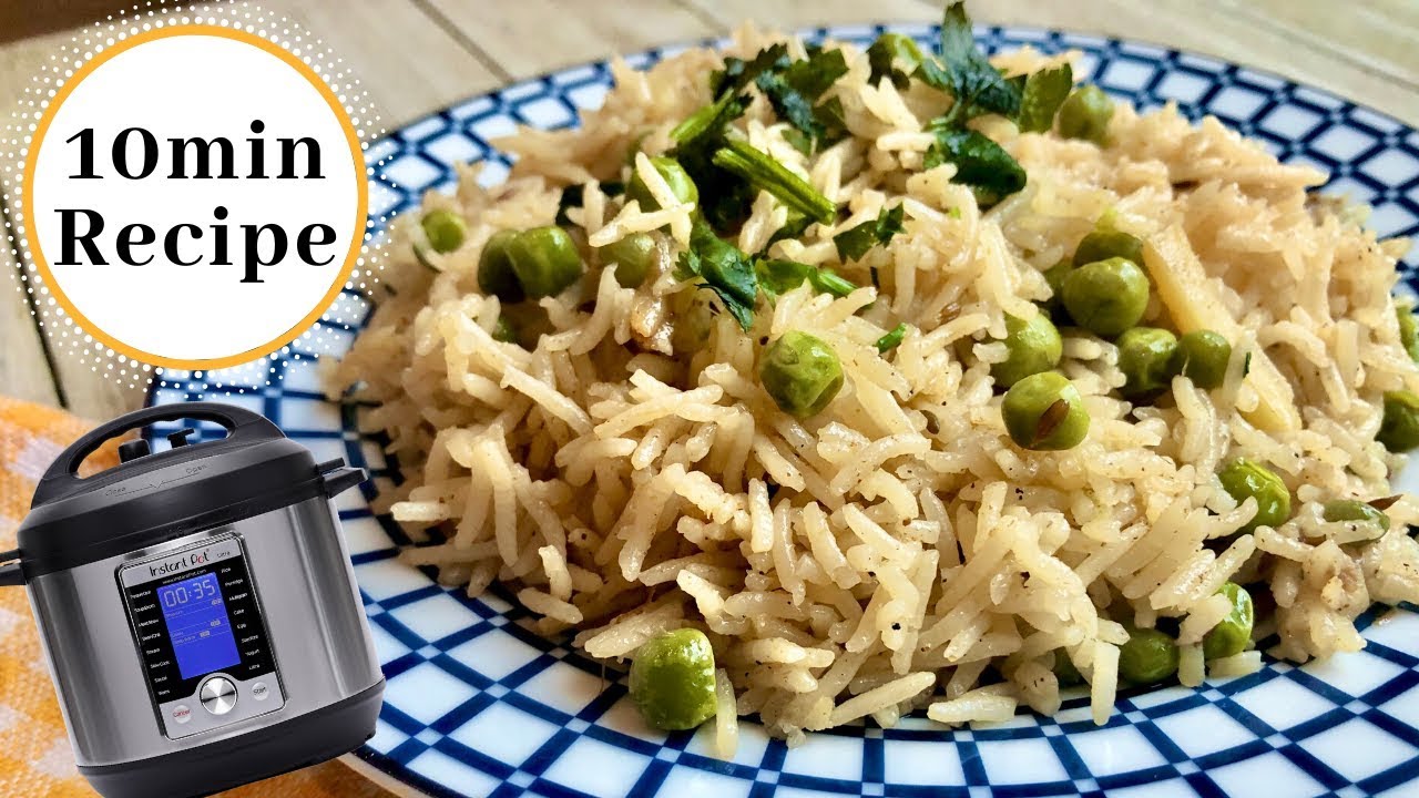 10 Minute Matar Pulao Recipe in Instant Pot | Veg Pulao in Instant Pot | Instant Pot Indian Recipes