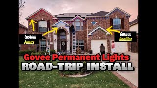 Govee Outdoor Permanent Lights (First Road-trip Install) Watch Till the End @GOVEE #howto #fyp