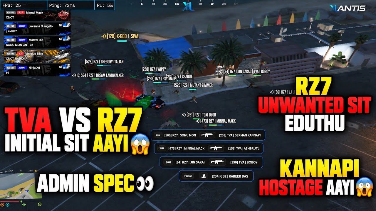 TVA VS RZ7 😱 INITIAL SIT | RZ7 UNWANTED SIT EDUTHU | ADMIN SPEC 👀 KANNAPI HOSTAGE AAYI 🔥