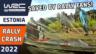 Rally CRASH! M-Sport Ford Puma Rolls AND keeps driving! Pierre-Louis Loubet - WRC Rally Estonia 2022