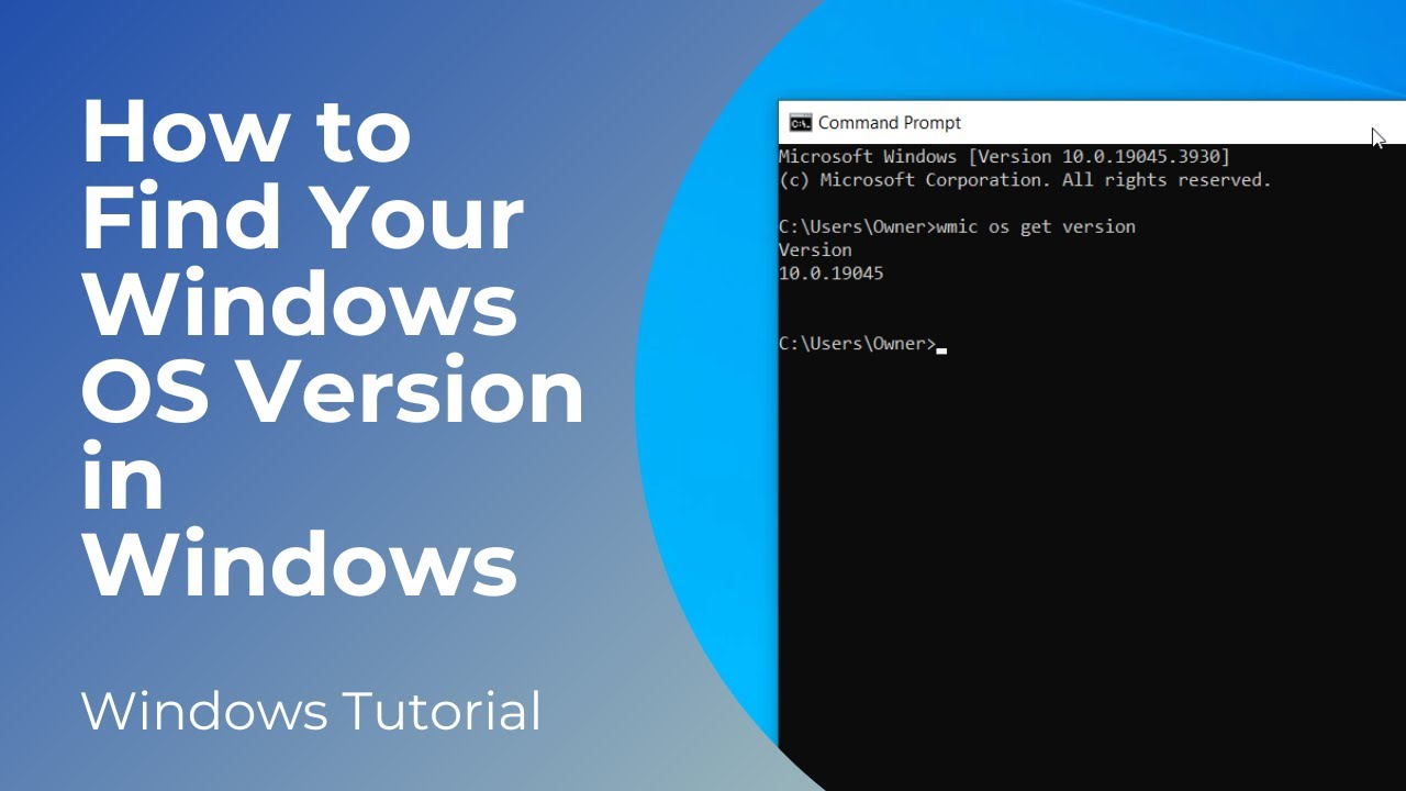 How to find your windows os version in windows 10 youtube