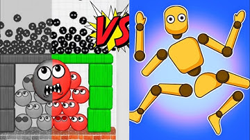 Hide Ball Brain Teaser vs Ragdoll Break Funny Satisfying ASMR Gameplay | Crazy Physics Puzzle Battle