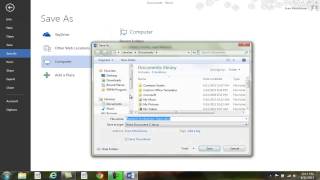 Tips for Saving a Document MS Office Word 2013