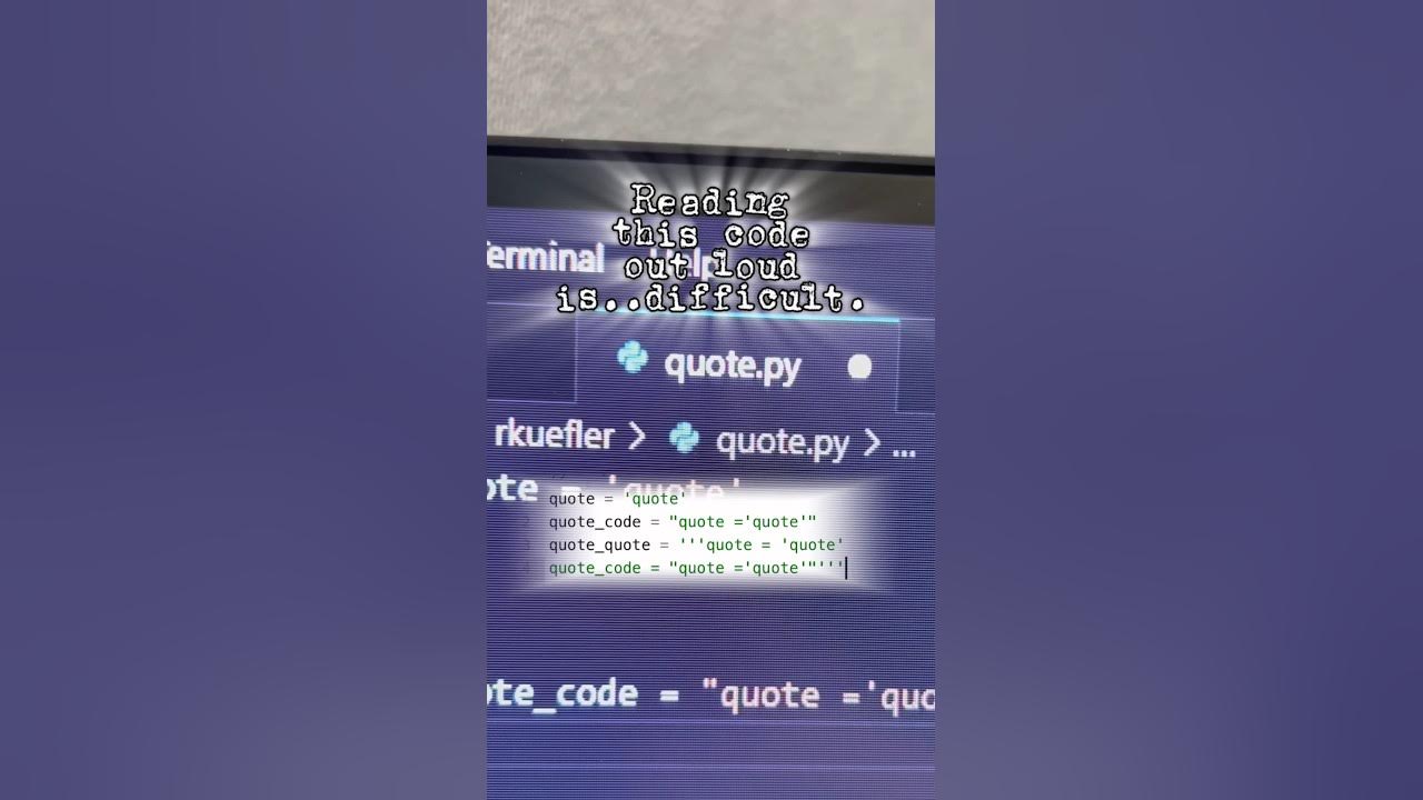 quote = 'quote' quote_code =