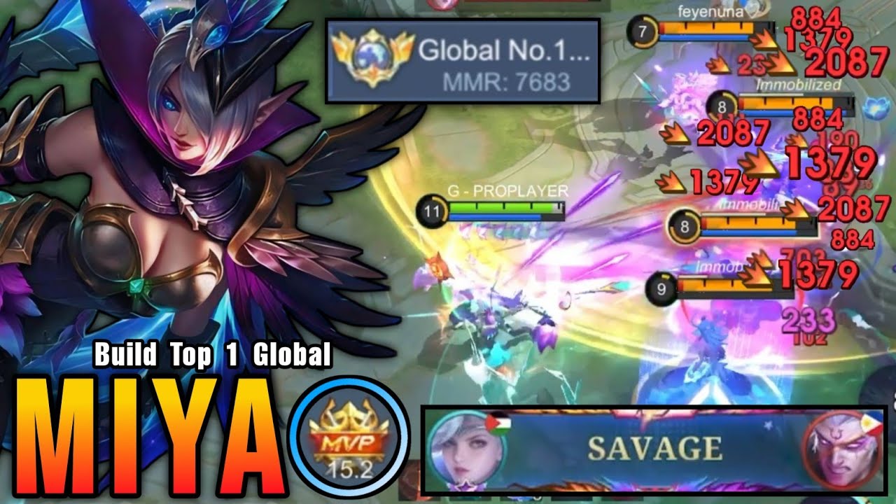 SAVAGE!! Insane Damage Miya Late Game Monster!! - Road To Top 1 Global Miya ~ MLBB