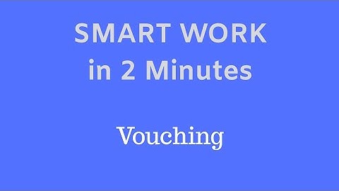 SMART WORK | Audit | Part -2 | Vouching