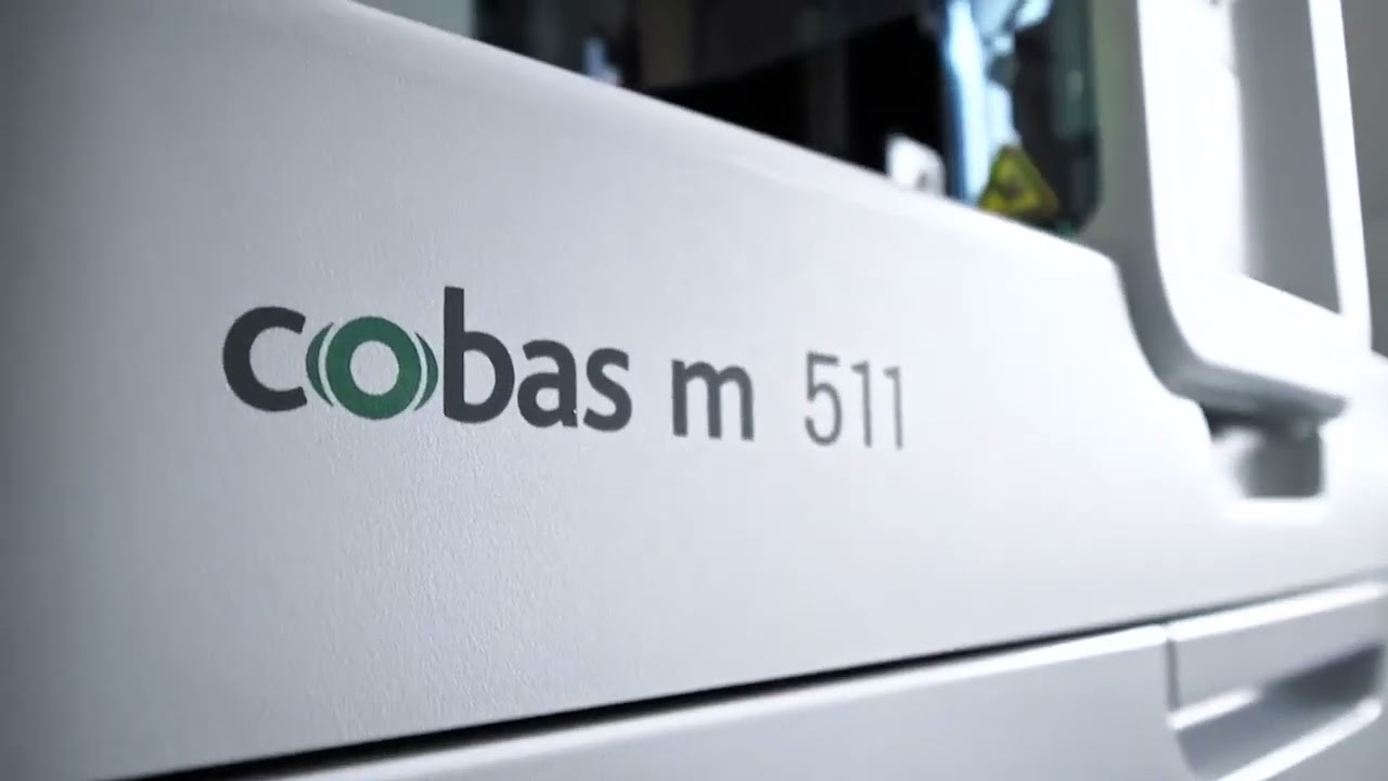 Cobas m 511 анализ образца крови ОАК, изготовление слайдов и окрашивание, making and staining Roche