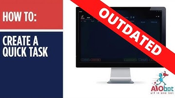 AIO Bot V2 Shopify - "Quick Task" feature!