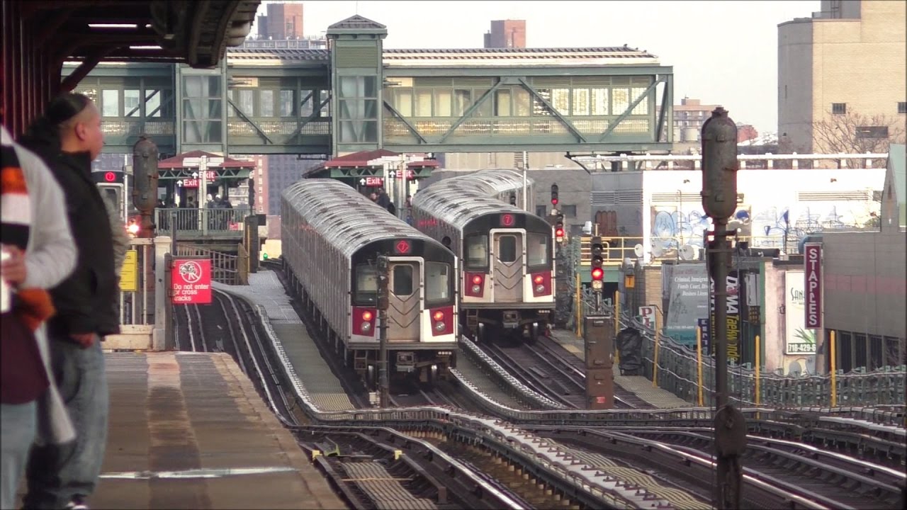 NYC Subway HD 60fps One Hour of R188 7 Express & Local Train Service