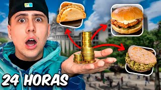 24 HORAS COMIENDO COMIDA BARATA😱 *ahorro extremo*