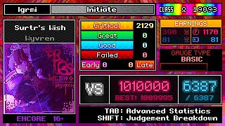 vivid/stasis - Surtr's Wish (ENCORE) 1010000pts