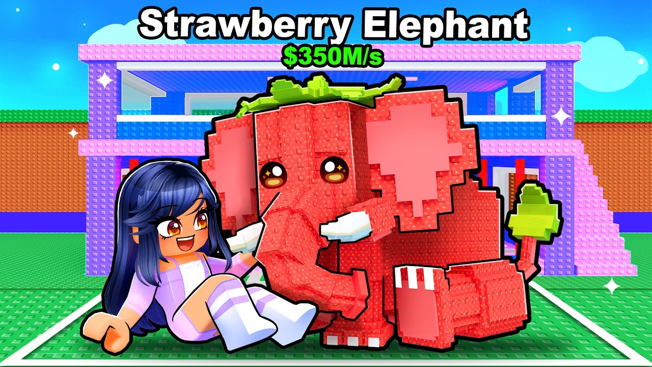 Aphmau got a STRAWBERRY ELEPHANT in Roblox!
