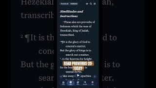 PROVERBS DEVOTIONAL: READ PROVERBS 25 TODAY | #viral #viralvideo #viralshorts MAY 25, 2026 #God