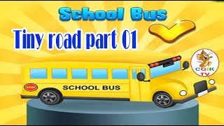 Tiny Road part 01 School Bus level 1-20,Gameplay Walkthrough, Car Games, Cartoon Games for Kids TV