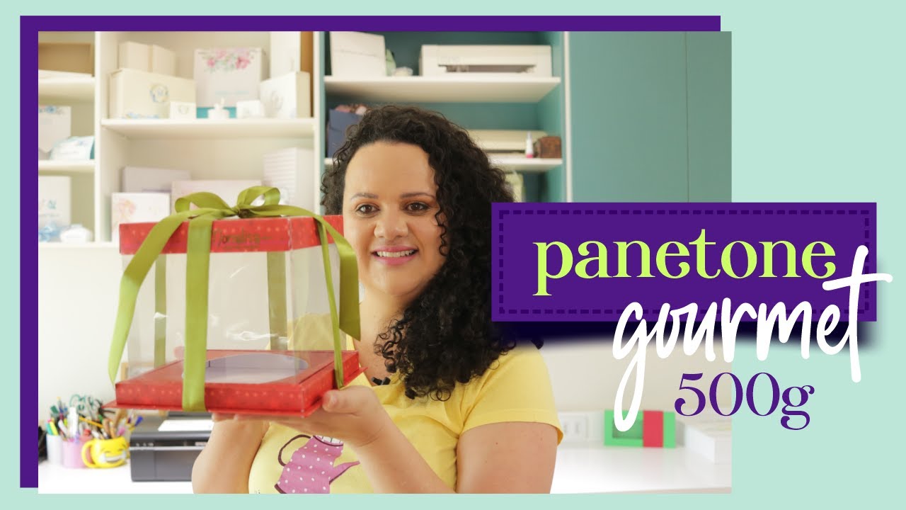 Caixa para Panetone 500g - Gourmet Arquivo de Corte - Montagem