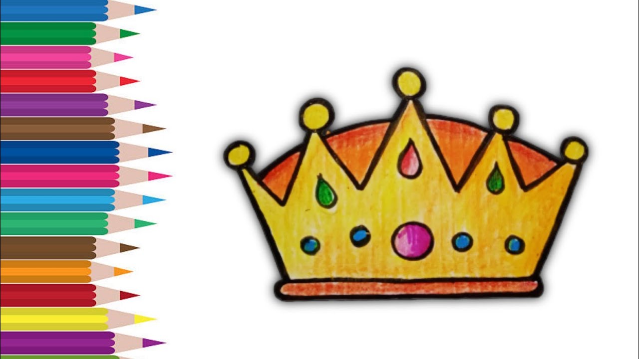 How To Draw A Crown Step By Step Simple Crown Drawing YouTube