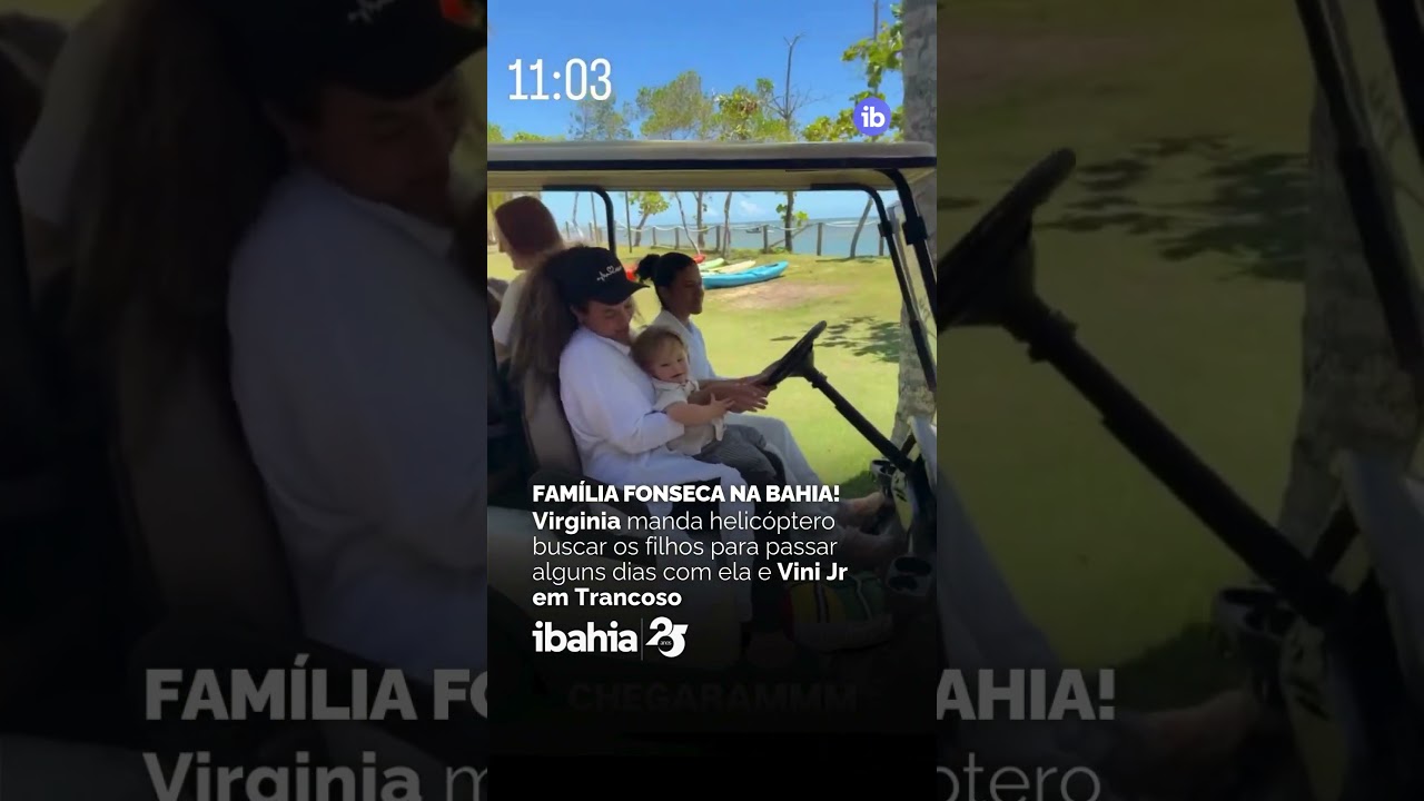 Virginia manda helicóptero buscar os filhos para passar alguns dias com ela e Vini Jr em Trancoso 
