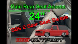 19881999 Chevy/GMC OBS Truck/SUV  Gain Rear Seat Access  GEN 4 Seat Modification  OBS Outpost