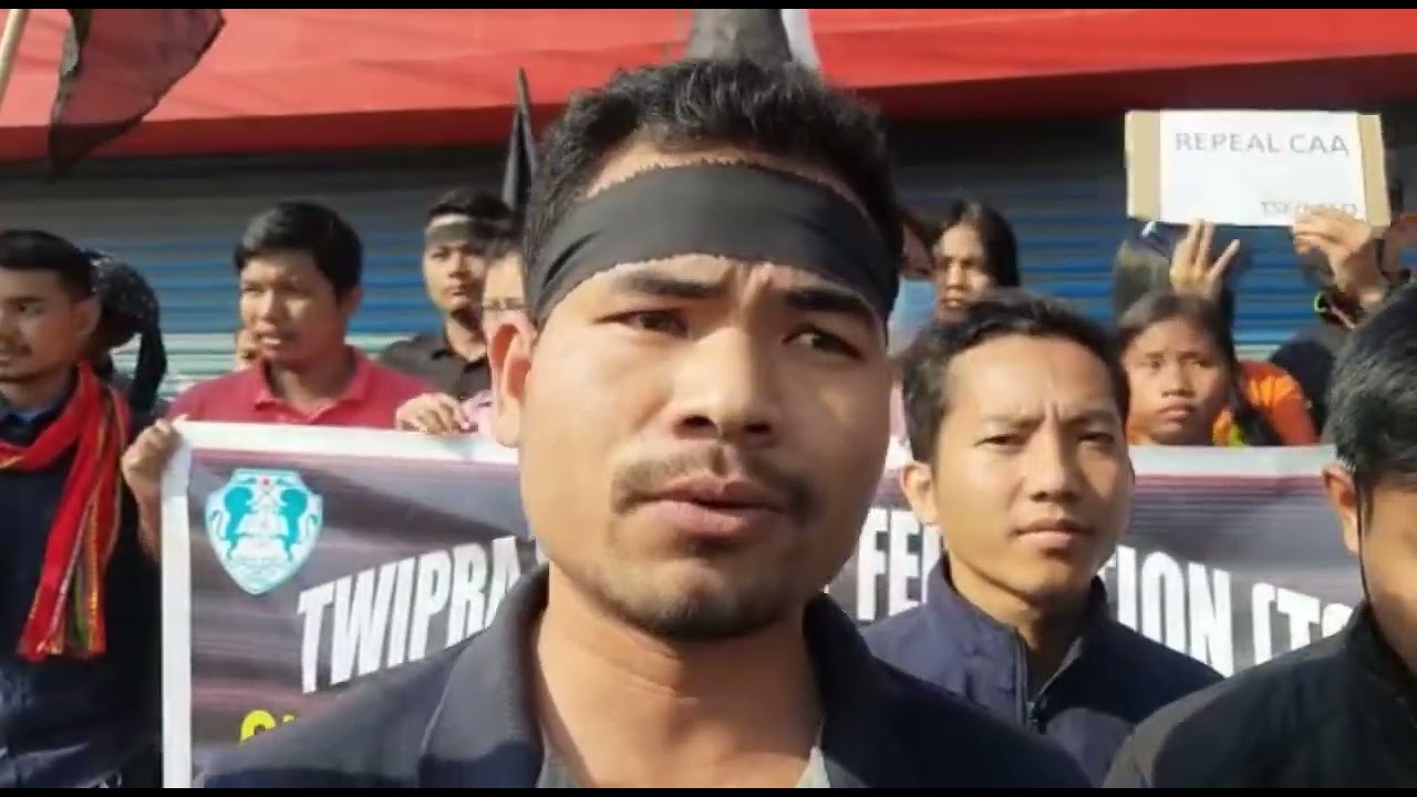 Anti-CAA stir again on the rise and on December 11 in Agartala, TSF observed black day.