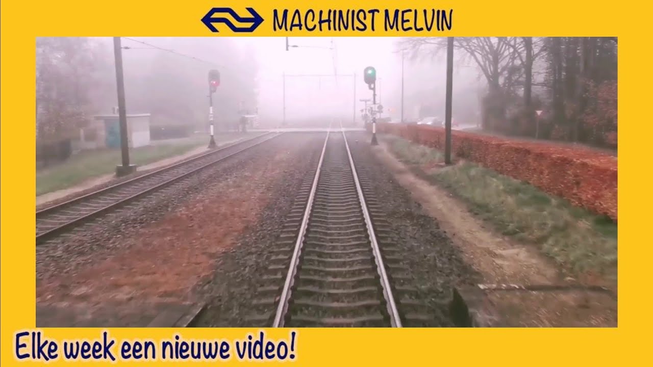 UITZICHT Machinist in de MIST tussen ARNHEM en ZUTPHEN! 6min TRAJECT video met een NS trein!