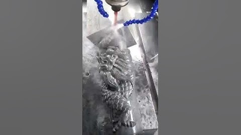 Four-axis CNC engraving machine stone panlong carving video