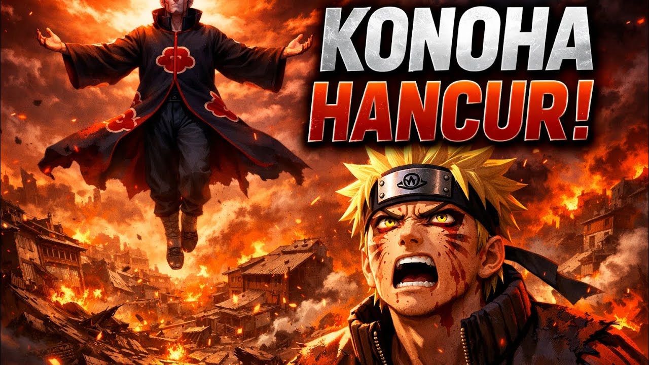 PERANG NINJA TERBESAR! AKATSUKI MENYERANG KONOHA — DESA HANCUR DALAM SATU MALAM