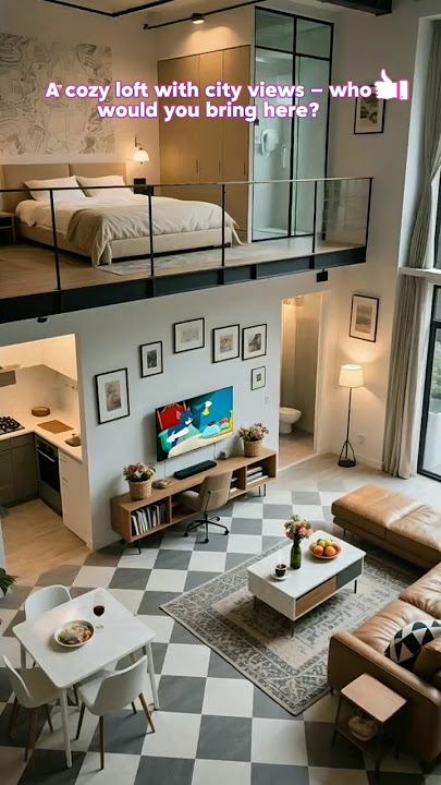 This Cozy Glass Loft Is the Perfect City Escape 🏙️✨ #cozyhome #loftapartment #loftliving #lofi
