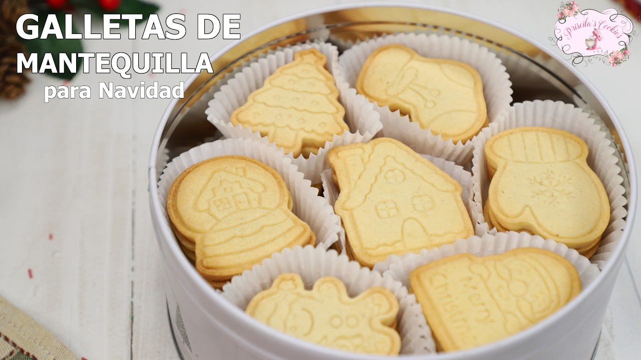 Galletas de mantequilla para Navidad I A MANO, SIN BATIDORA 🎄 Priscila's Cookies