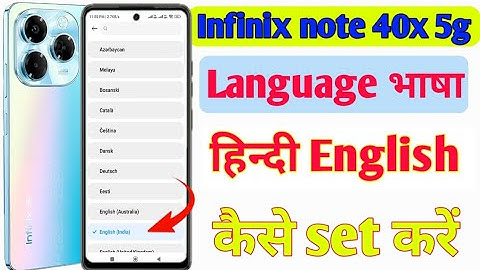 Infinix note 40x 5g me language change kaise kare/how to change language in settings infinix note 40