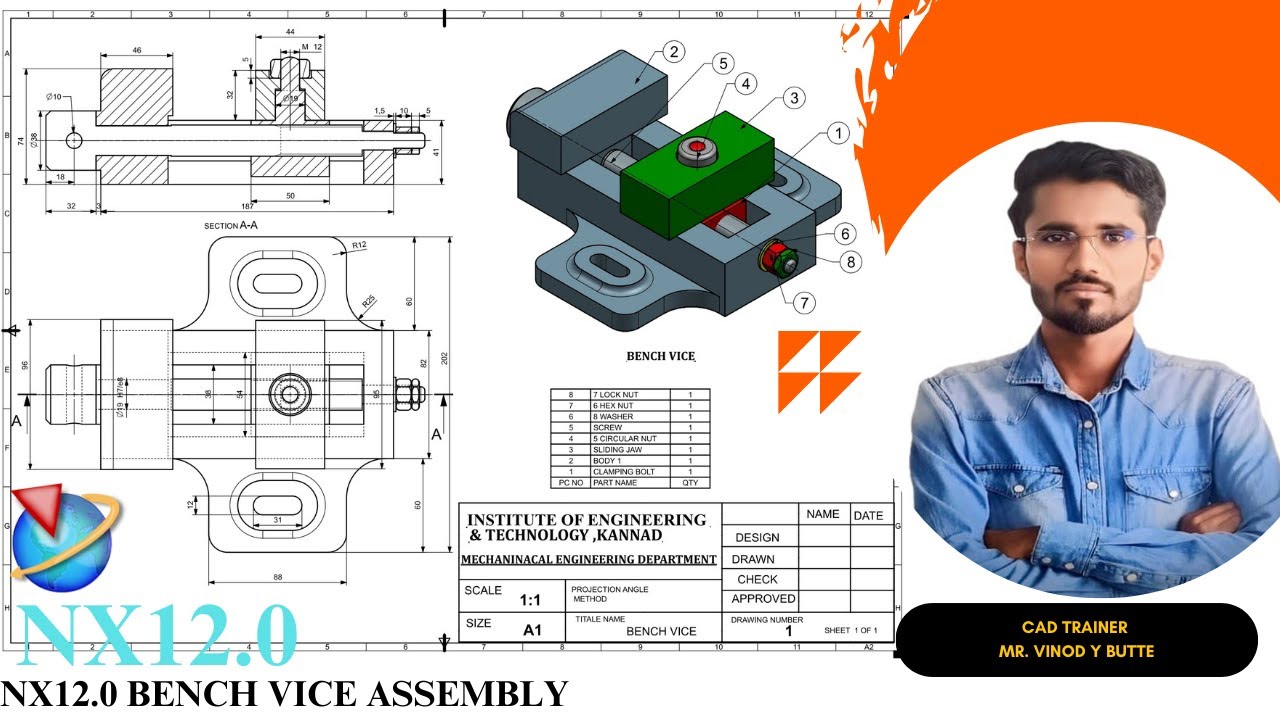 NX12.0 BENCH VICE ASSEMBLY - YouTube