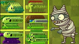 PVZ 2 Challenge 10 Level Max Plants Vs 100 Imp Mummy Zombie Who Will Win? Custom Level 1