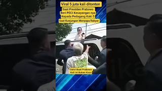 Momen Netizen Kagum Saat Prabowo Beri Peci ke Pedagang