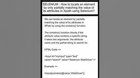 SELENIUM : How to locate an element by only partially matching the value of its attributes in Xpath?